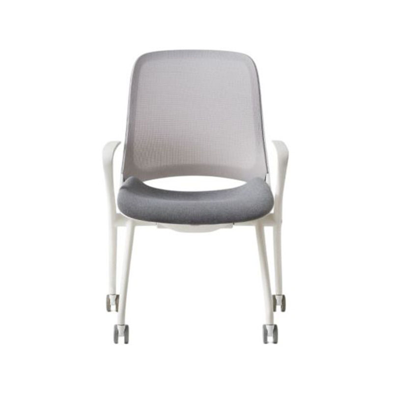 Посетителски офис стол Dawon T5 сив-бяла рамка